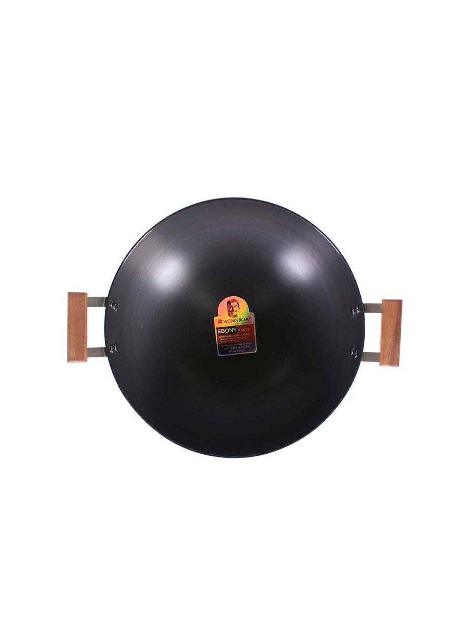 Wonderchef Ebony Aluminium Hard Anodized 30cm Deep Kadhai with Lid