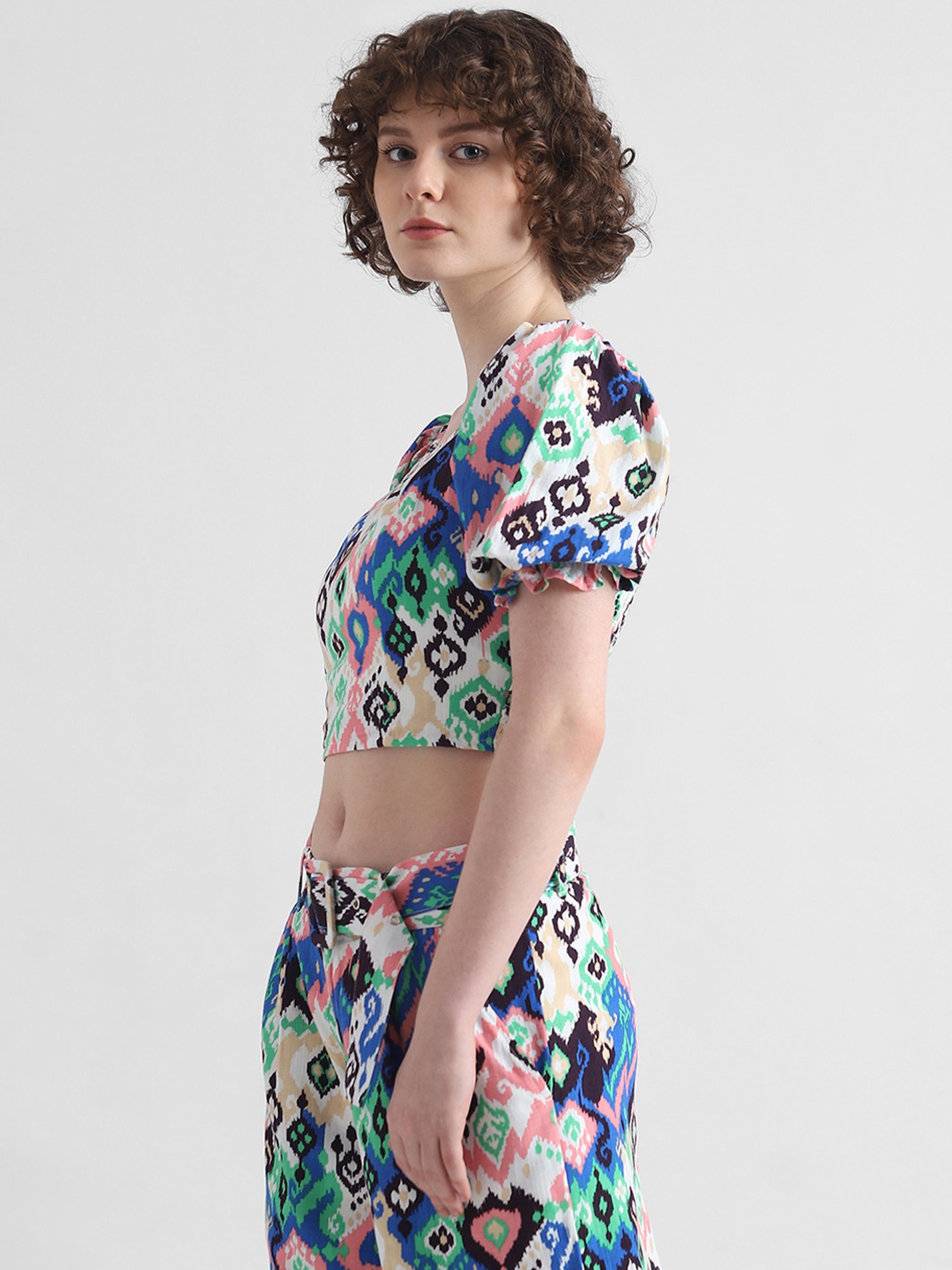 Only Multicolor Printed Crop Top