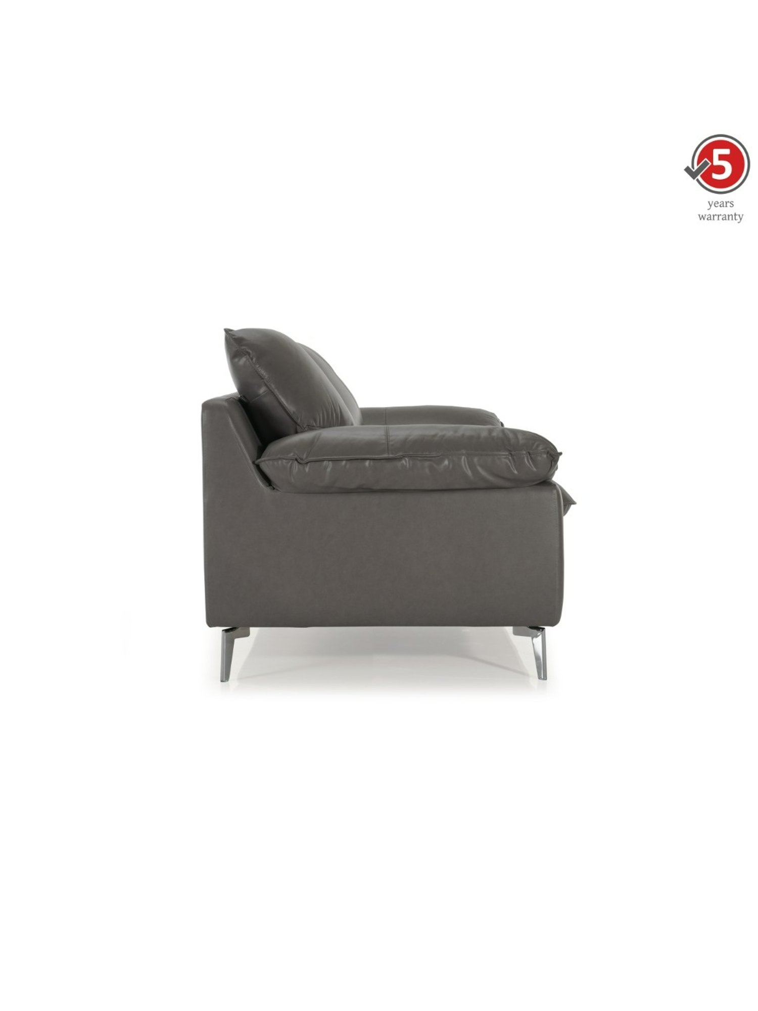 Durian Lawson Contemporary Pebble Grey Leather 2 Seater Sofa
