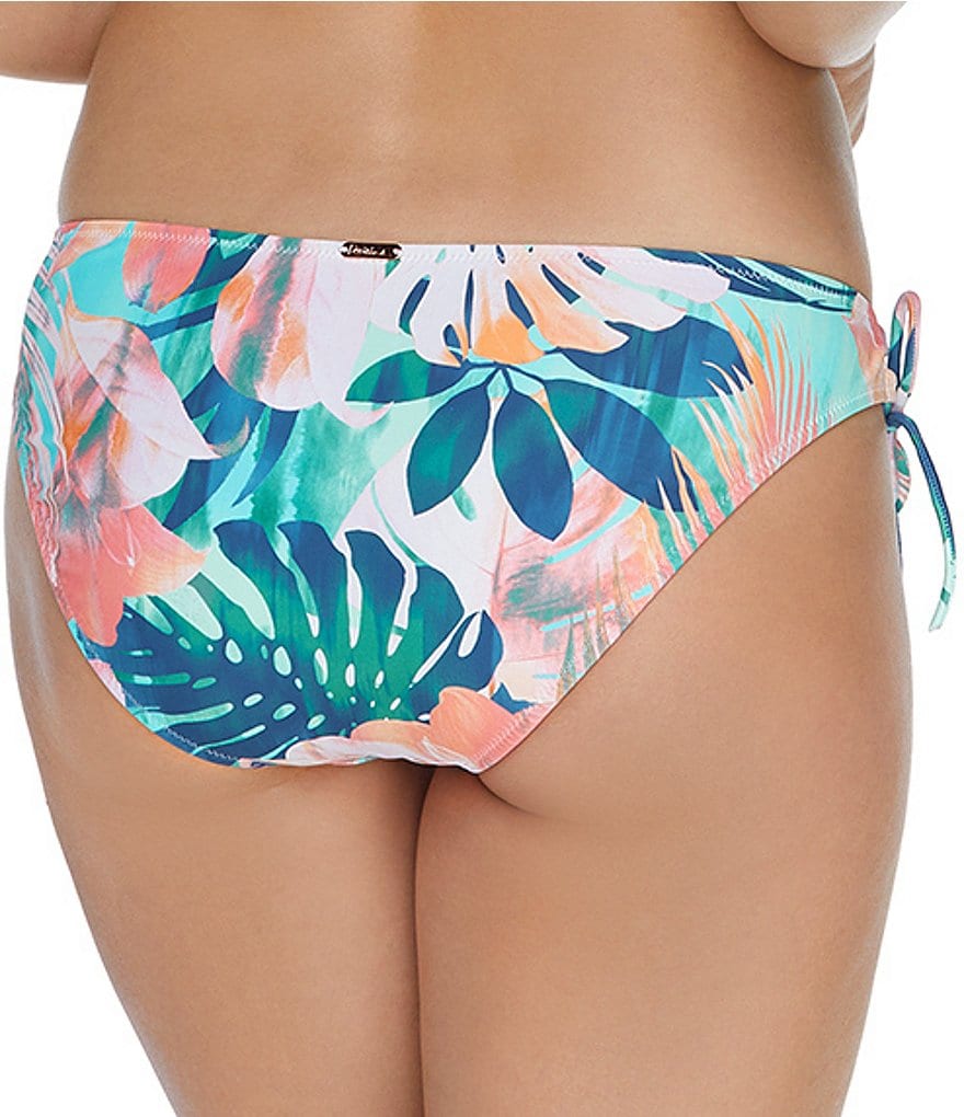 kate spade new york Dandelion Floral Mini Ruffle Swim Top