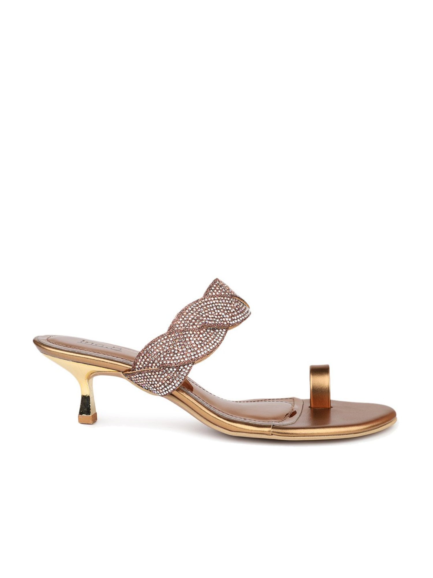 Inc.5 Women's Antique Gold Toe Ring Sandals