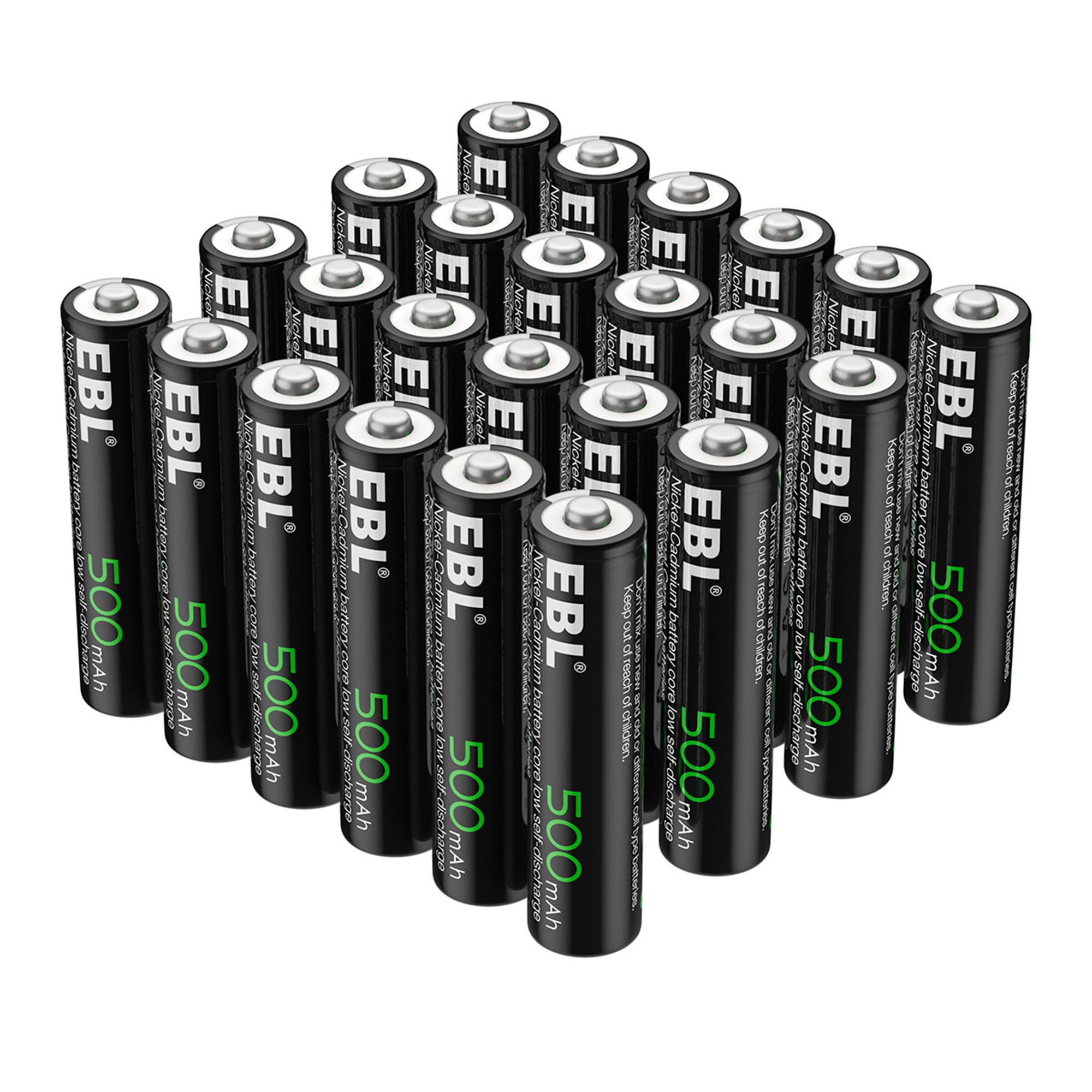 EBL 8 Pcs AAA 1.2V Rechargeable Batteries 500mAh Ni-Cd Battery for TV Keyboards