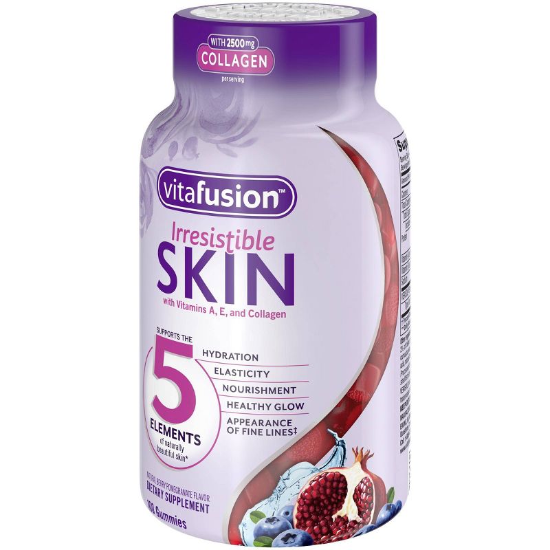 Vitafusion Irresistible Skin Supplement Gummies - 100ct