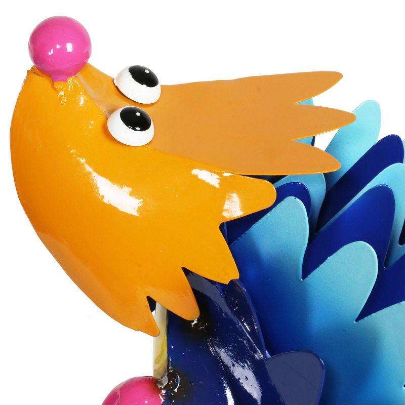 9.65" Metal Colorful Hedgehog - Exhart
