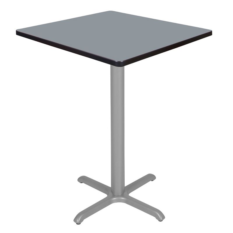 30" Via Cafe High Square X - Base Bar Height Table Gray - Regency