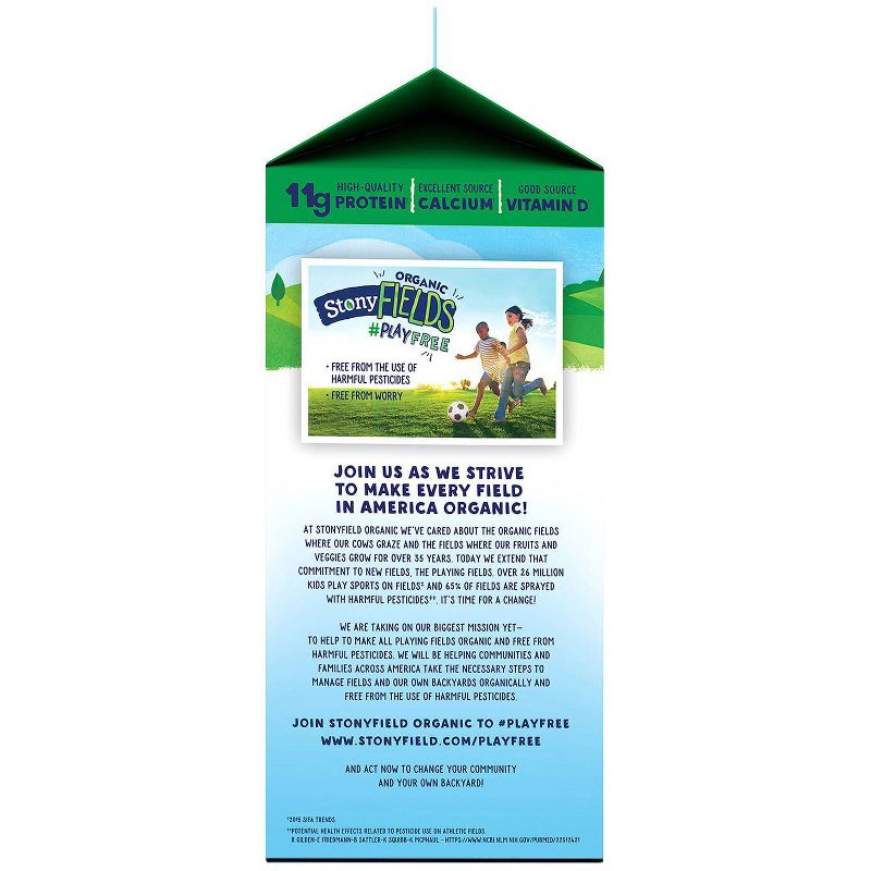 Stonyfield Organic 1% Milk - 0.5gal