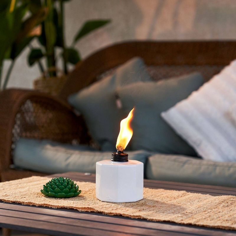 Succulent Glass Tabletop Outdoor Torch - TIKI