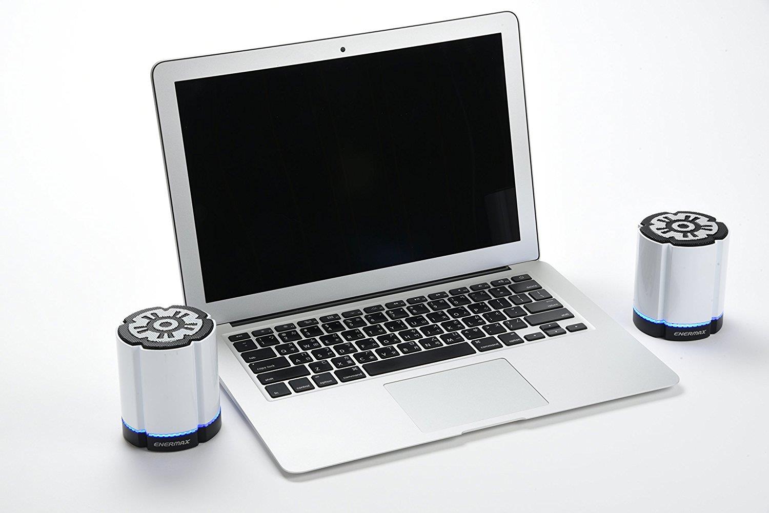 Enermax EAS02S-DBK Stereotwin Wireless LED Speaker with CSR V4.0 Chipset - Black