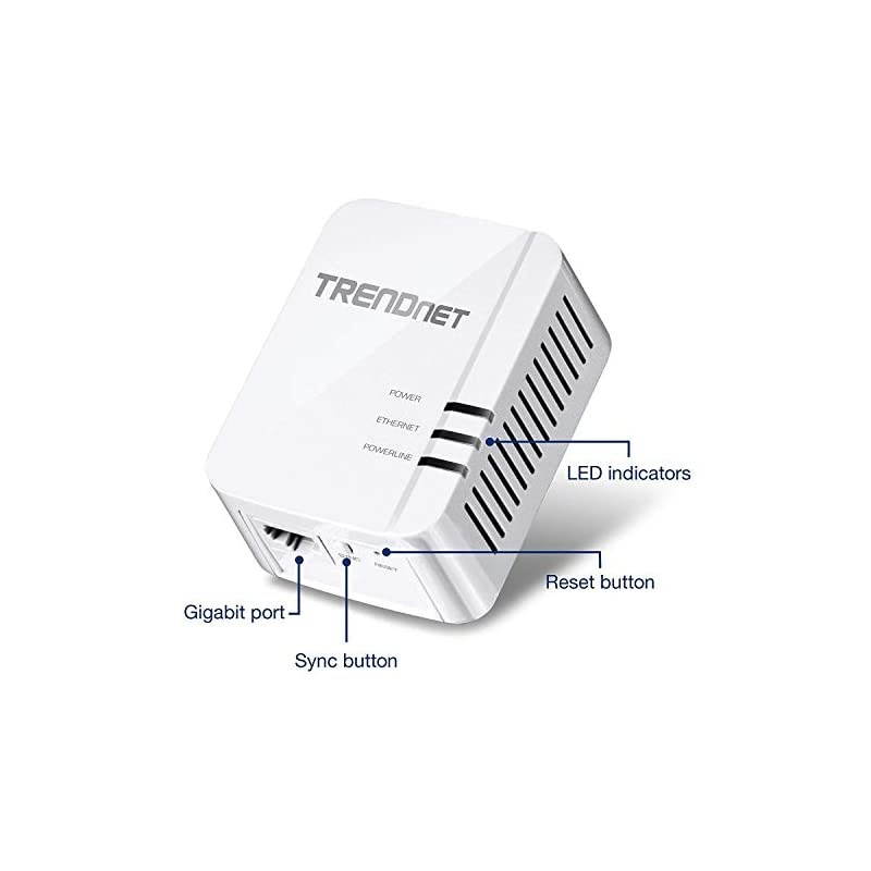 Powerline 1300 AV2 Adapter Kit TPL422E2K Includes 2 x TPL422E Powerline Ethernet Adapters IEEE 19051 amp IEEE 1901 Gigabit Port Range Up to 300m 984 ft Simple Plugin Installation