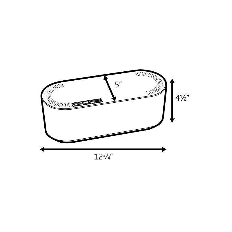 Cable Management Box | Hide and Conceal Power Strips and Electrical Cords from TVs Computers and Desks | Cord Organizer Made from Electrically Safe ABS Material Small White