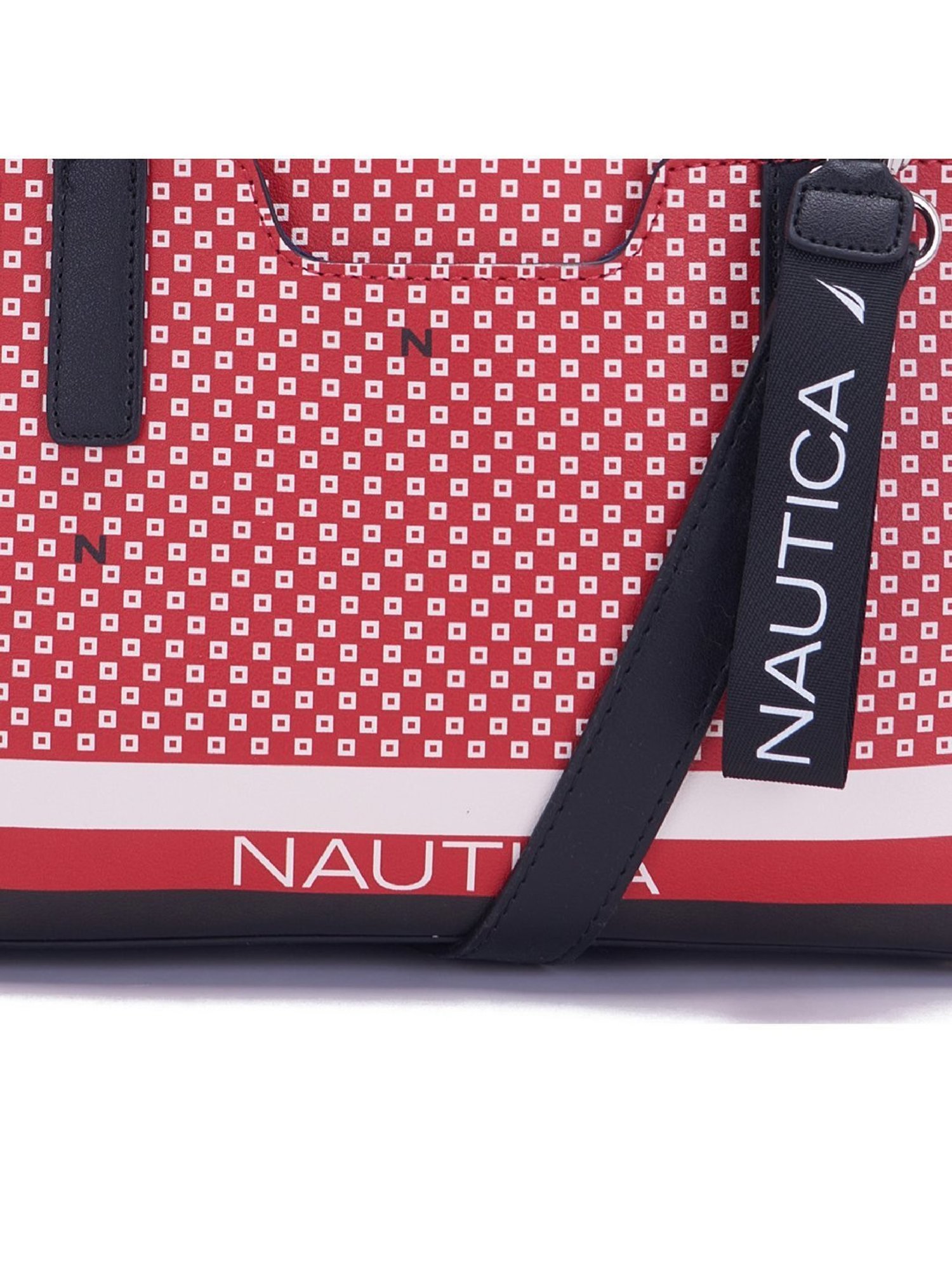 Nautica Red Printed Medium Handbag