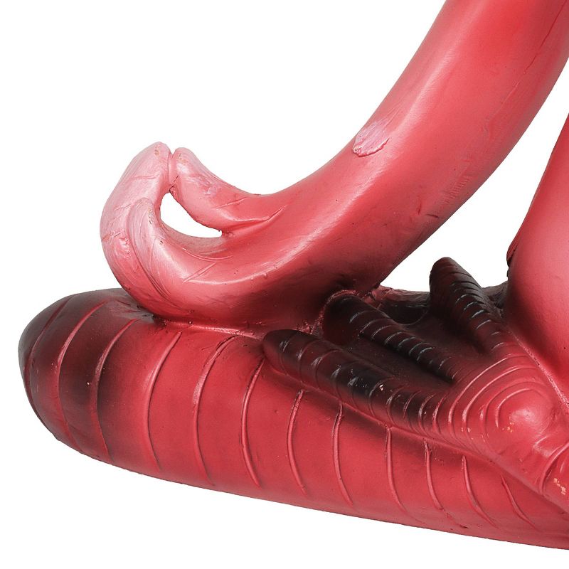 Resin Yoga Flamingo in Lotus - Exhart