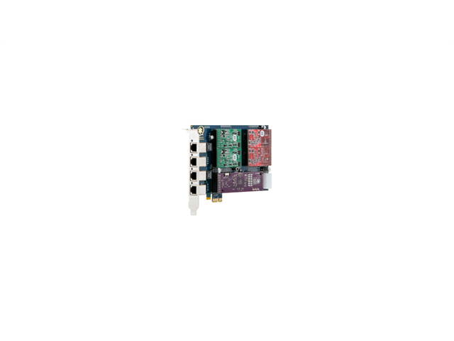 Digium - 1AEX410PLF - 4 port modular analog PCI-Express x1 card, no interfaces