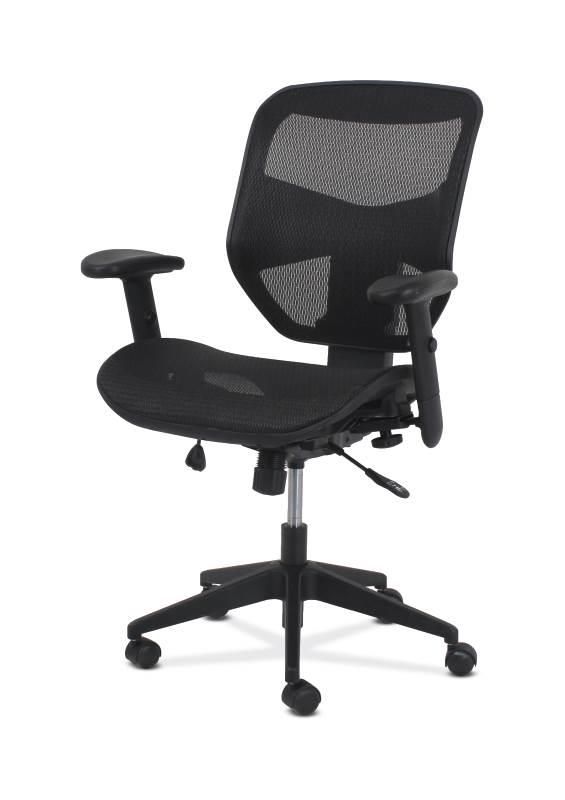 HON Prominent High-Back Task Chair Tilt Seat Slide Adjustable Arms Black Mesh