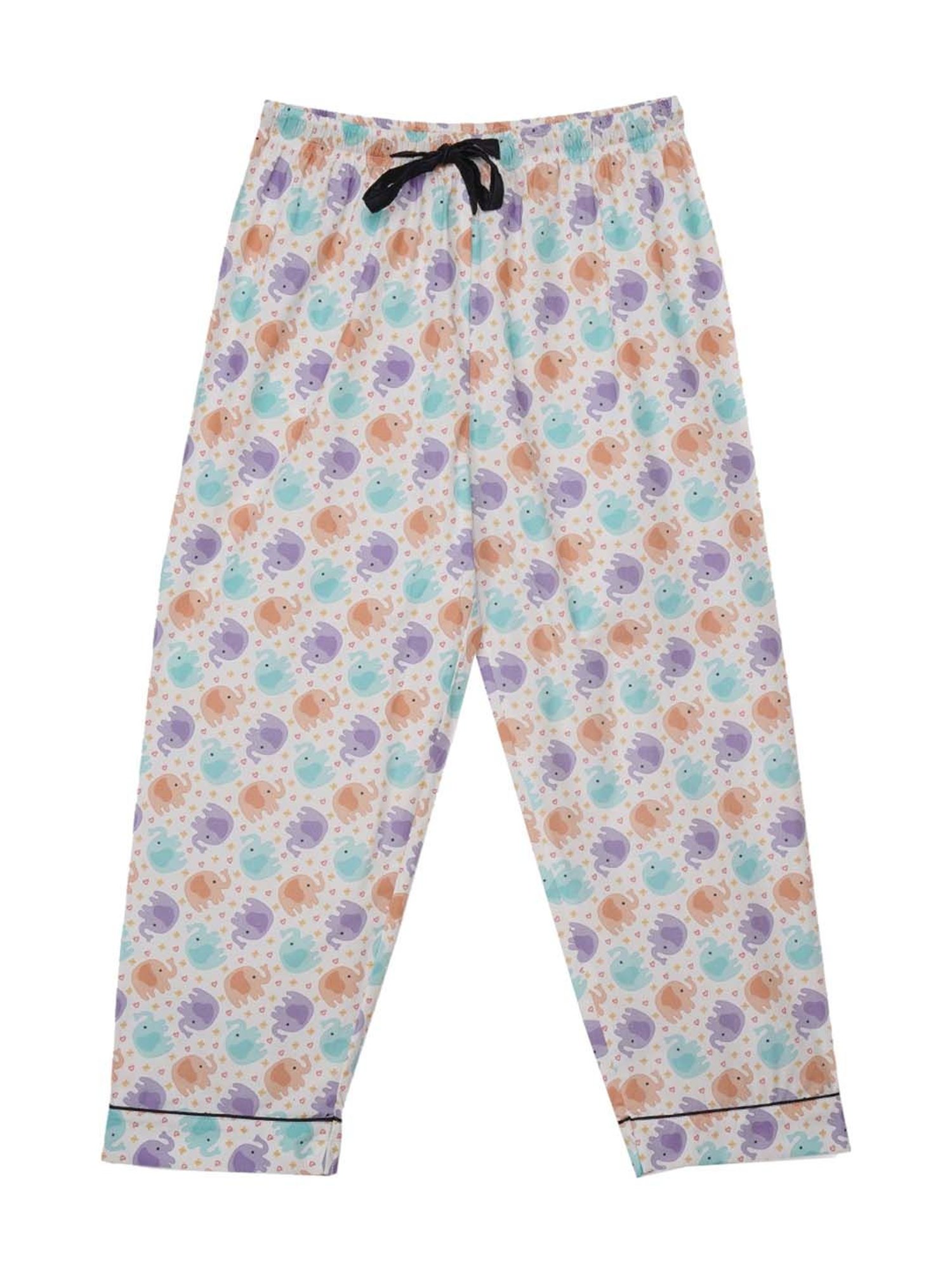 Fluffalump Boys Multicolor Cotton Printed Nightwear Top & Pants Set