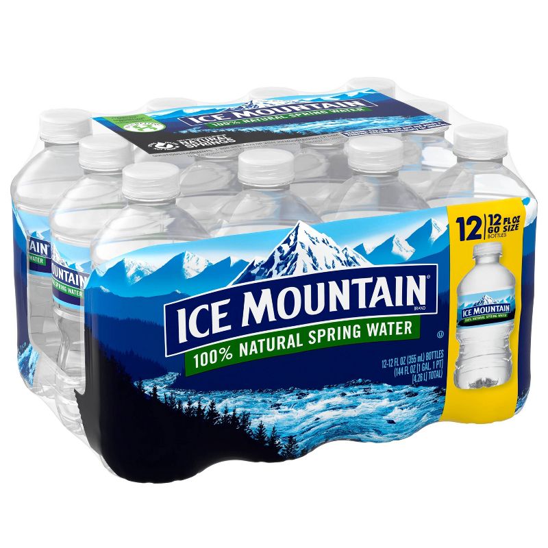 Ice Mountain Brand 100% Natural Spring Water - 12pk/12 fl oz Bottles