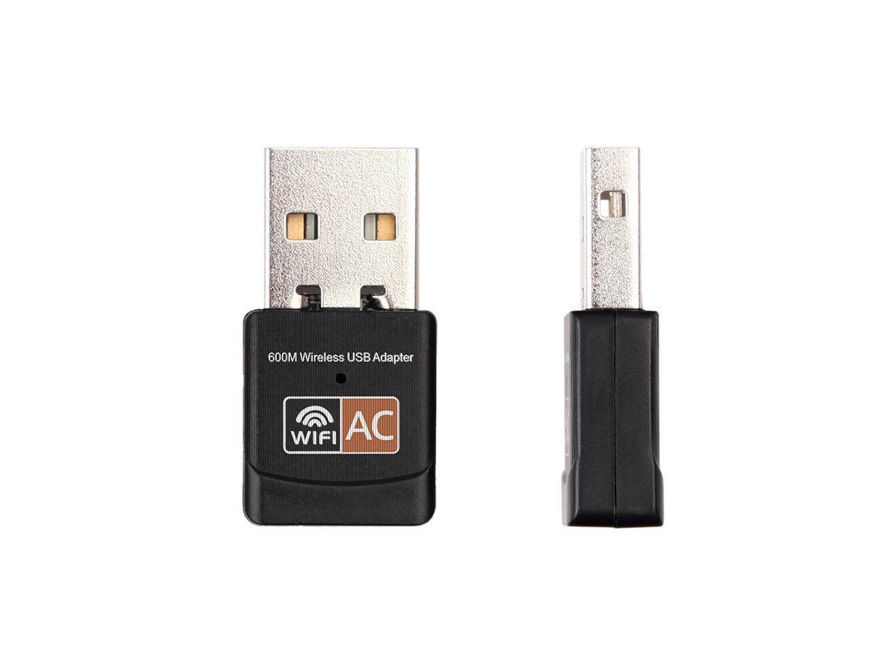 USB Wireless WiFi Network Adapter- 600Mbps Dual Band 2.4G/5G Wireless Network WLAN Card Dongle with High Gain Antenna IEEE802.11ac/n/g/b for Laptop PC - Windows XP/Vista/7/8/8.1/10,Mac