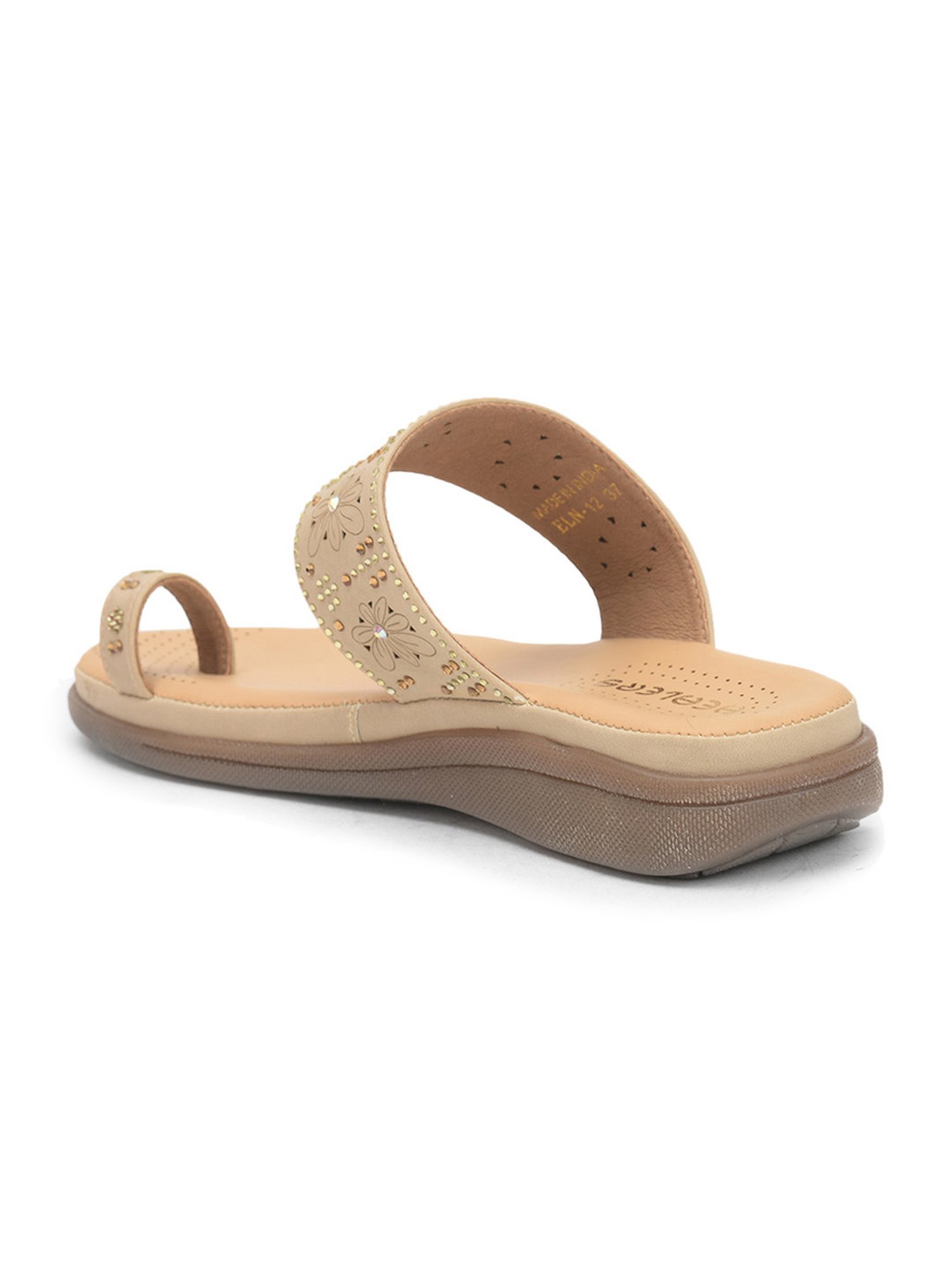 Healers By Liberty Women's Beige Toe Ring Wedges