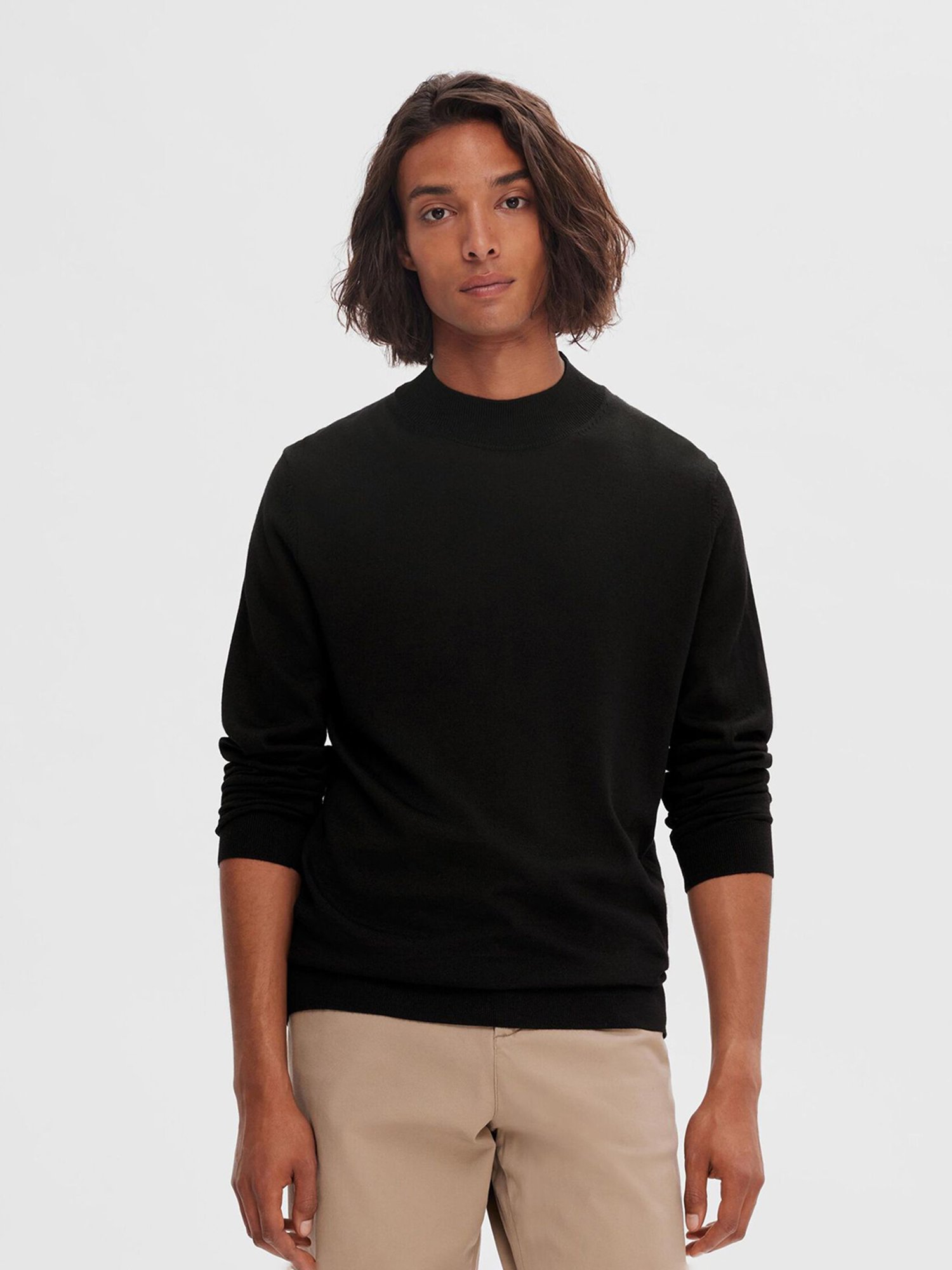 SELECTED HOMME Black Regular Fit Sweater