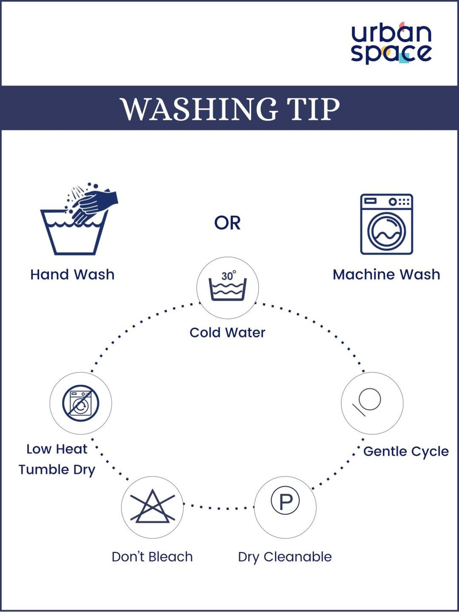 Urban Space Orange & White Polyester 7 Ft. Door Curtain With Stainless Steel Rings