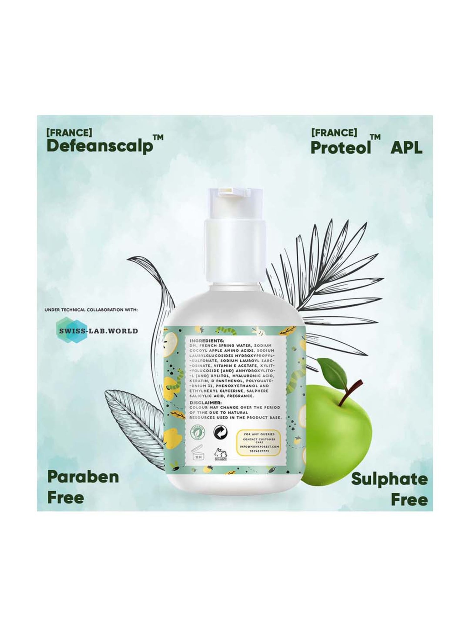 Monk Forest Hair Shampoo with Apple Foaming - 200 ml