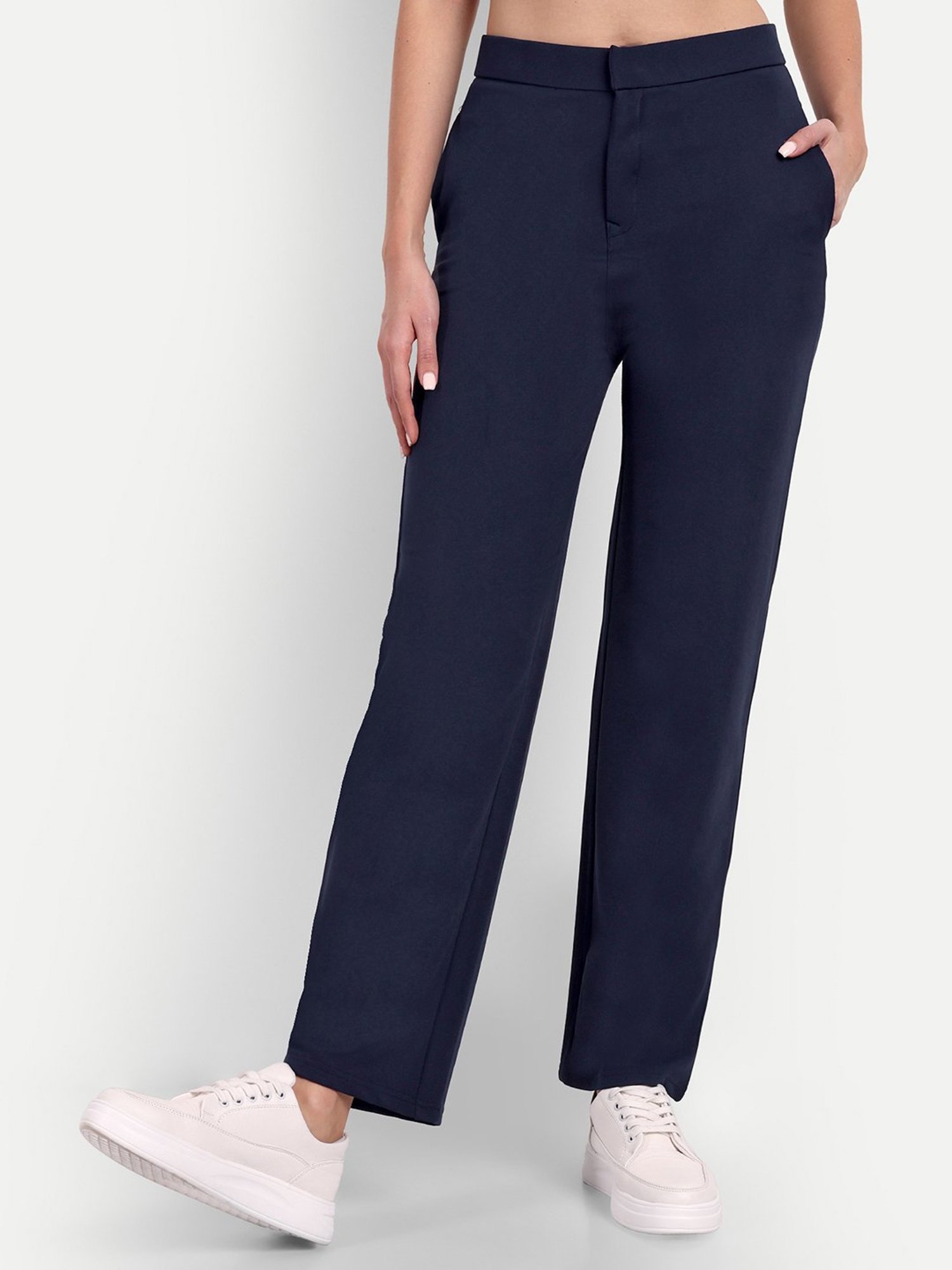 Broadstar Navy High Rise Trousers