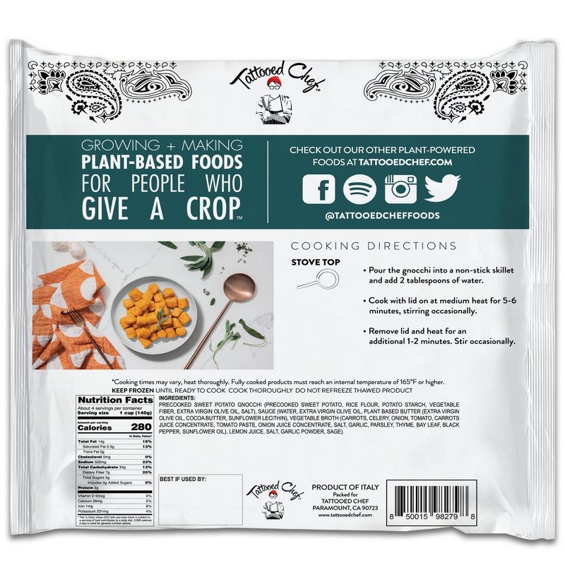 Tattooed Chef Frozen Sweet Potato Gnocchi - 20oz