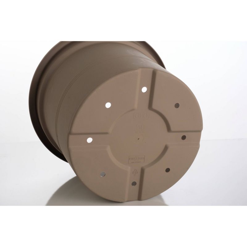 14.75" x 19.5" Indoor/Outdoor Resin Geo Planter Brown - Alfresco Home LLC