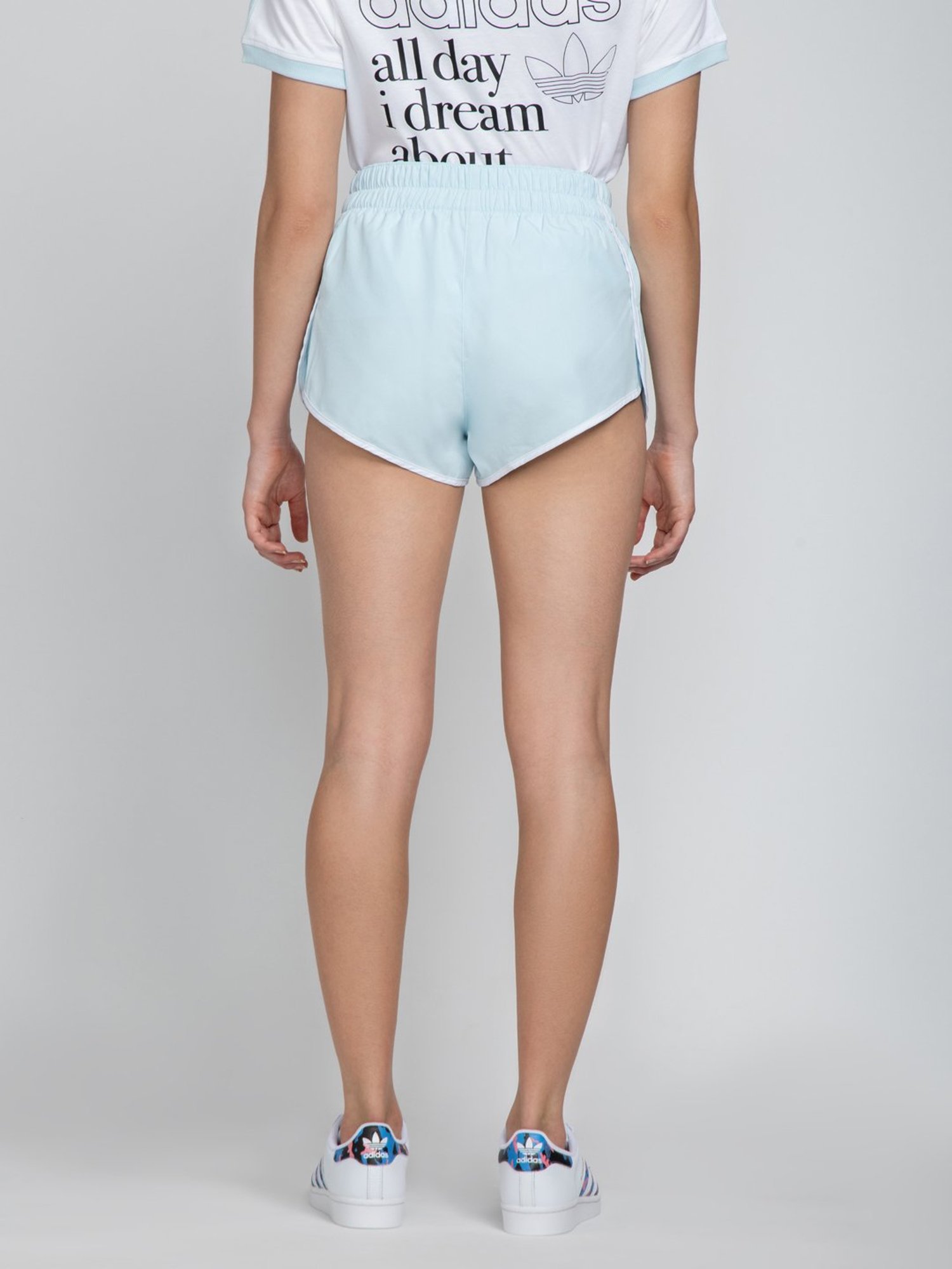 Adidas Originals Blue Polyester LACED Sports Shorts