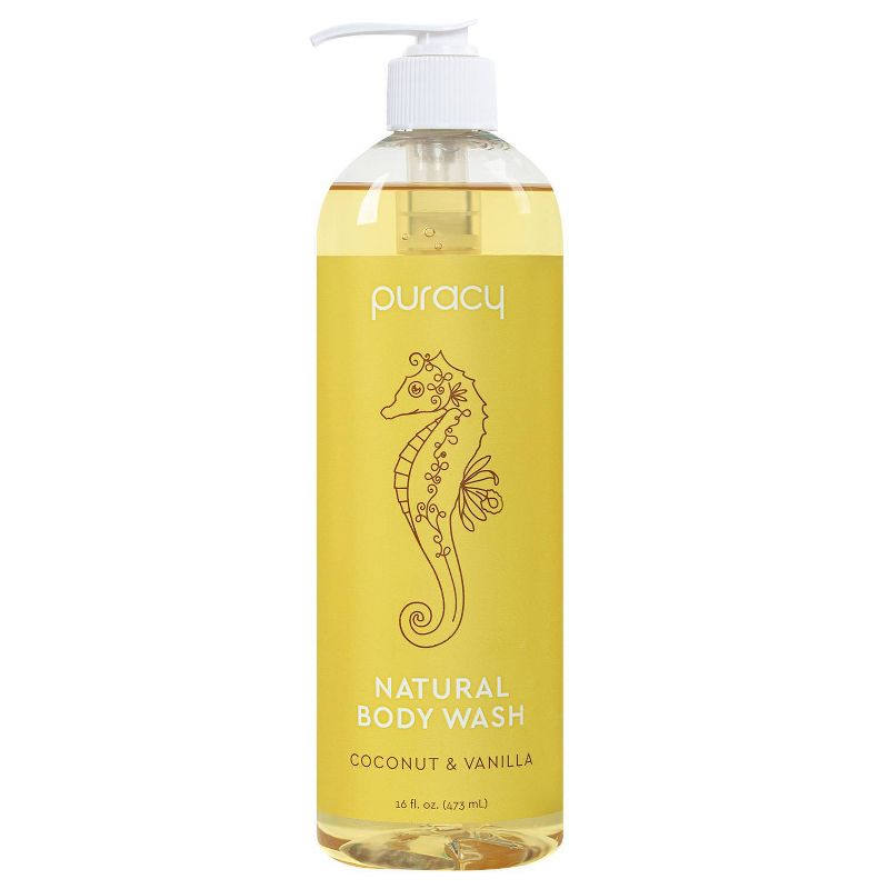 Puracy Coconut & Vanilla Natural Body Wash Shower Gel - 16 fl oz