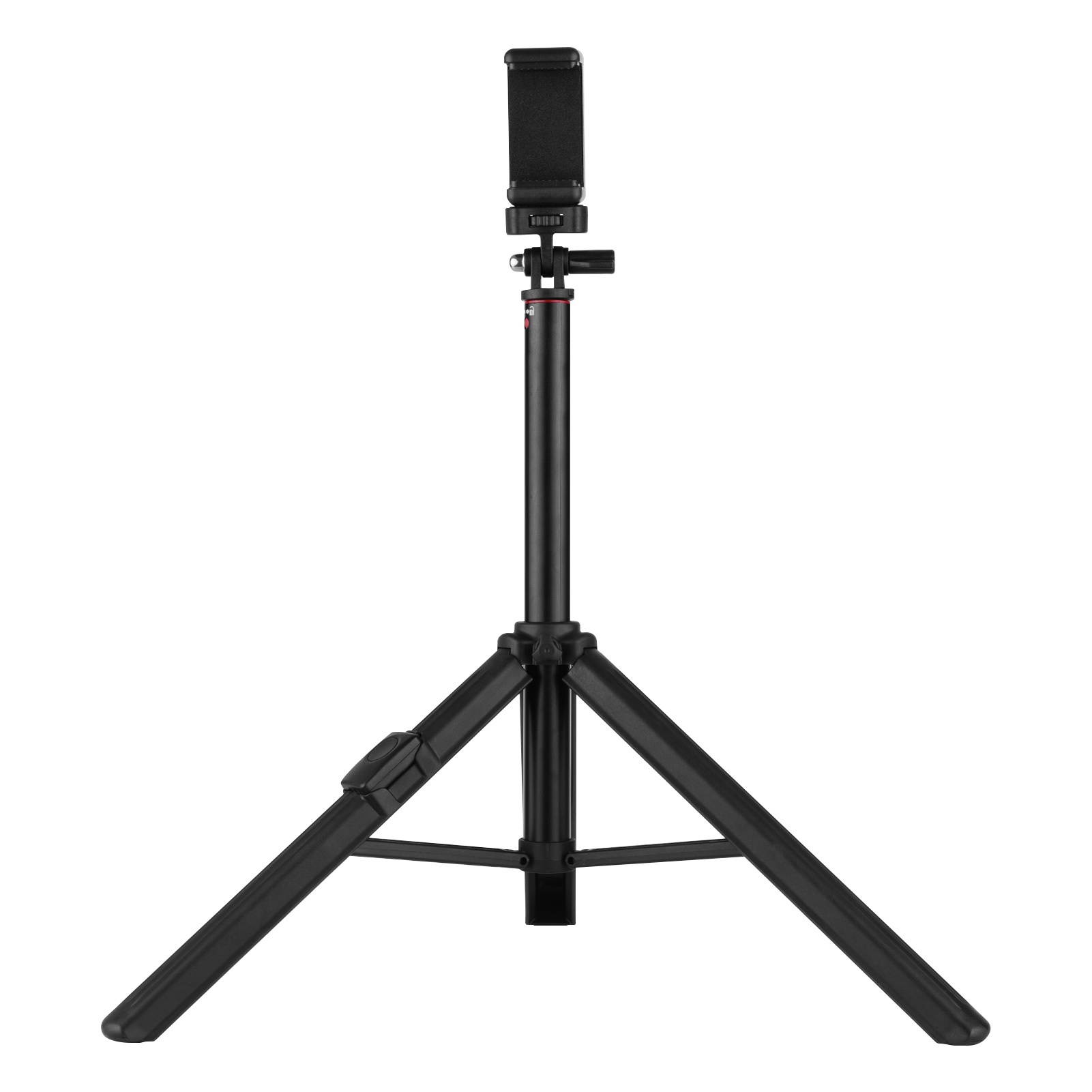 Andoer Tripod Stand Handheld Selfie Stick Portable Extendable Cell Phone Tripod with BT Remote Phone Holder 180&deg; Neck & 360&deg; Head Rotation for Smartphone Small Camera