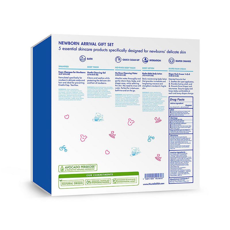 Mustela Newborn Arrival Baby Bath and Body Gift Set