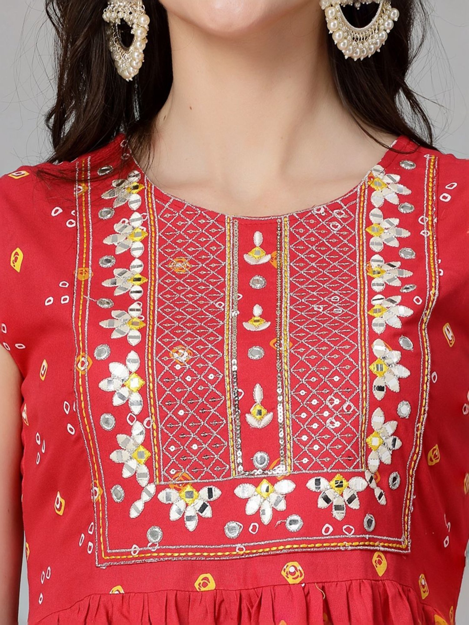 Stylum Coral Embroidered Kurta & Sharara Set With Dupatta