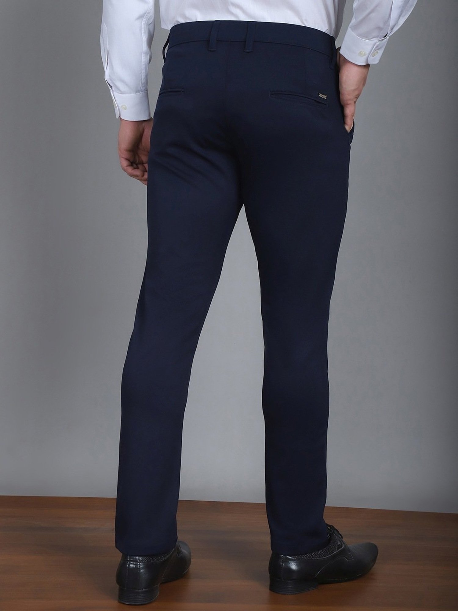 Jainish Indigo Tapered Fit Trousers