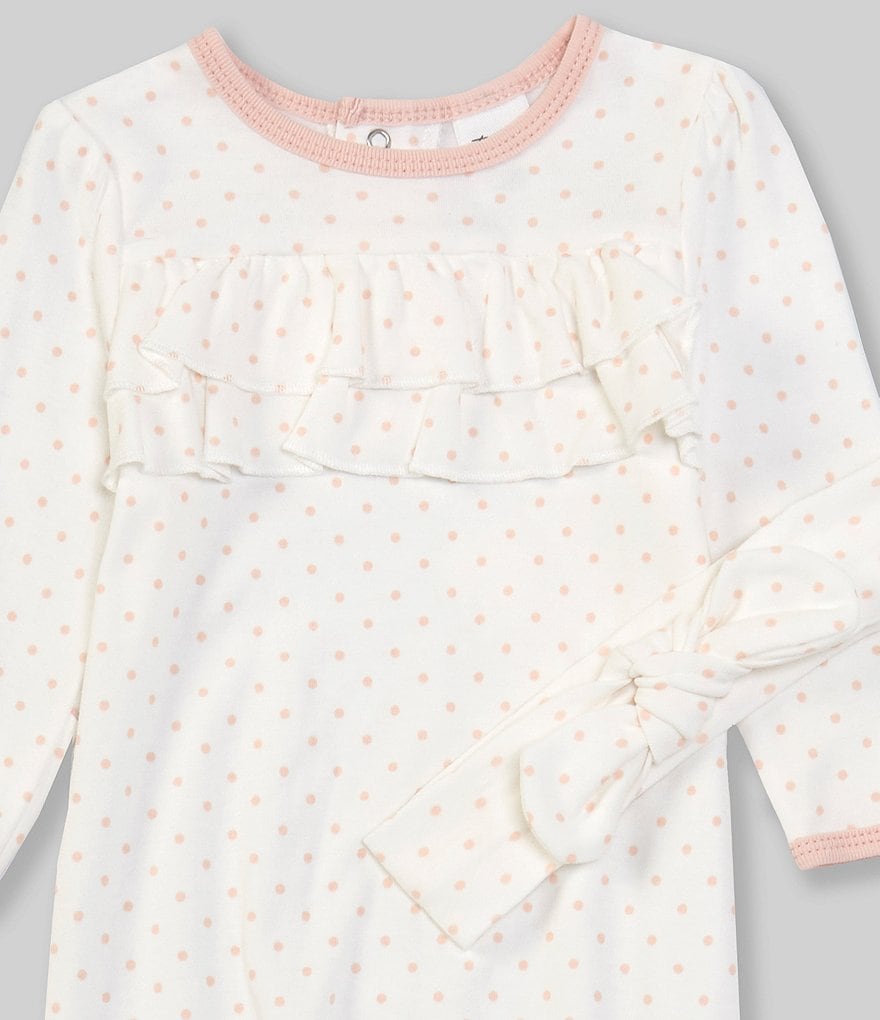 Starting Out Baby Girls Newborn-6 Months Polka-Dot Ruffle Gown