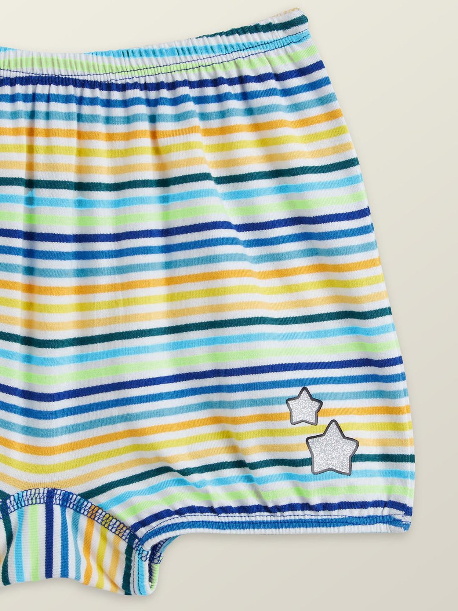 XY Life Kids Multicolor Cotton Striped Bloomers (Pack of 3)