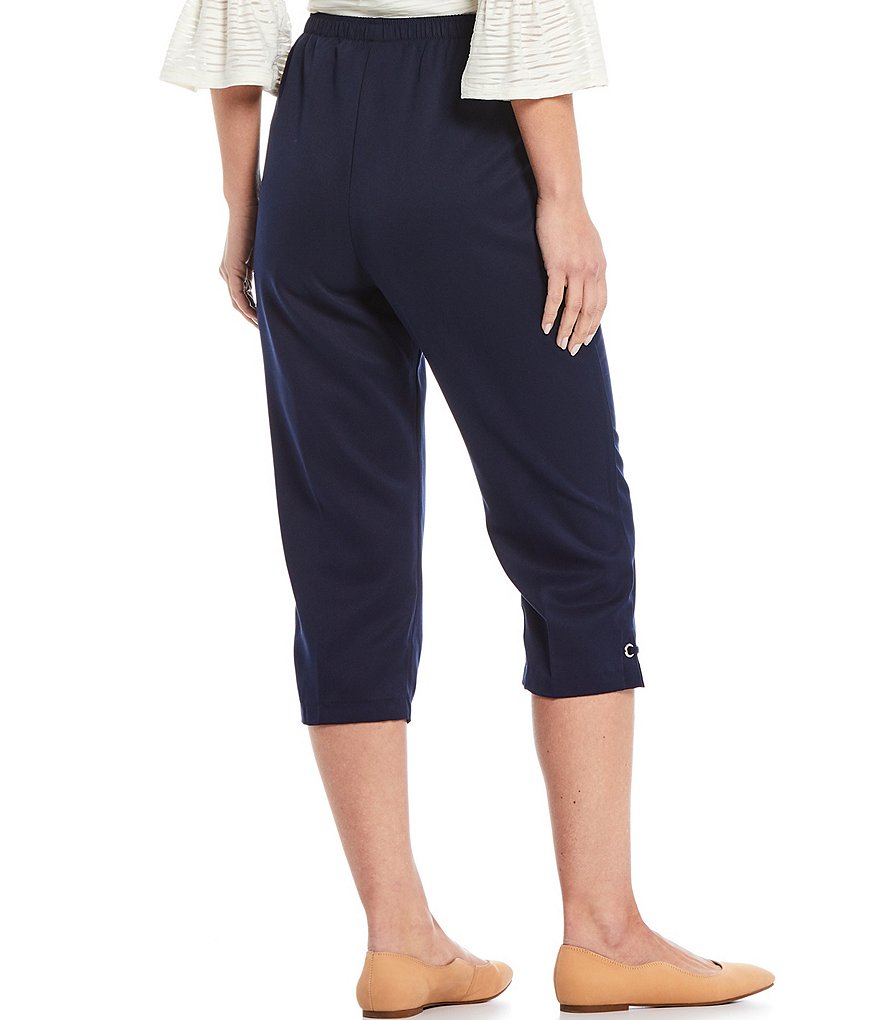 Westbound Petite Size Linen Capri Pants