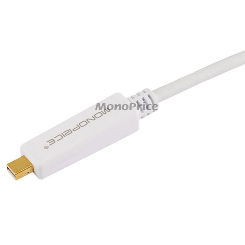 Monoprice Video Cable - 6 Feet - White | 32AWG Mini Display Port to DVI Cable