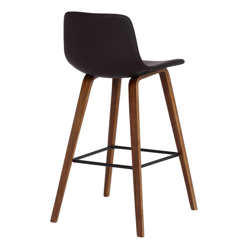 Maddie Contemporary Barstool Walnut Brown - Armen Living