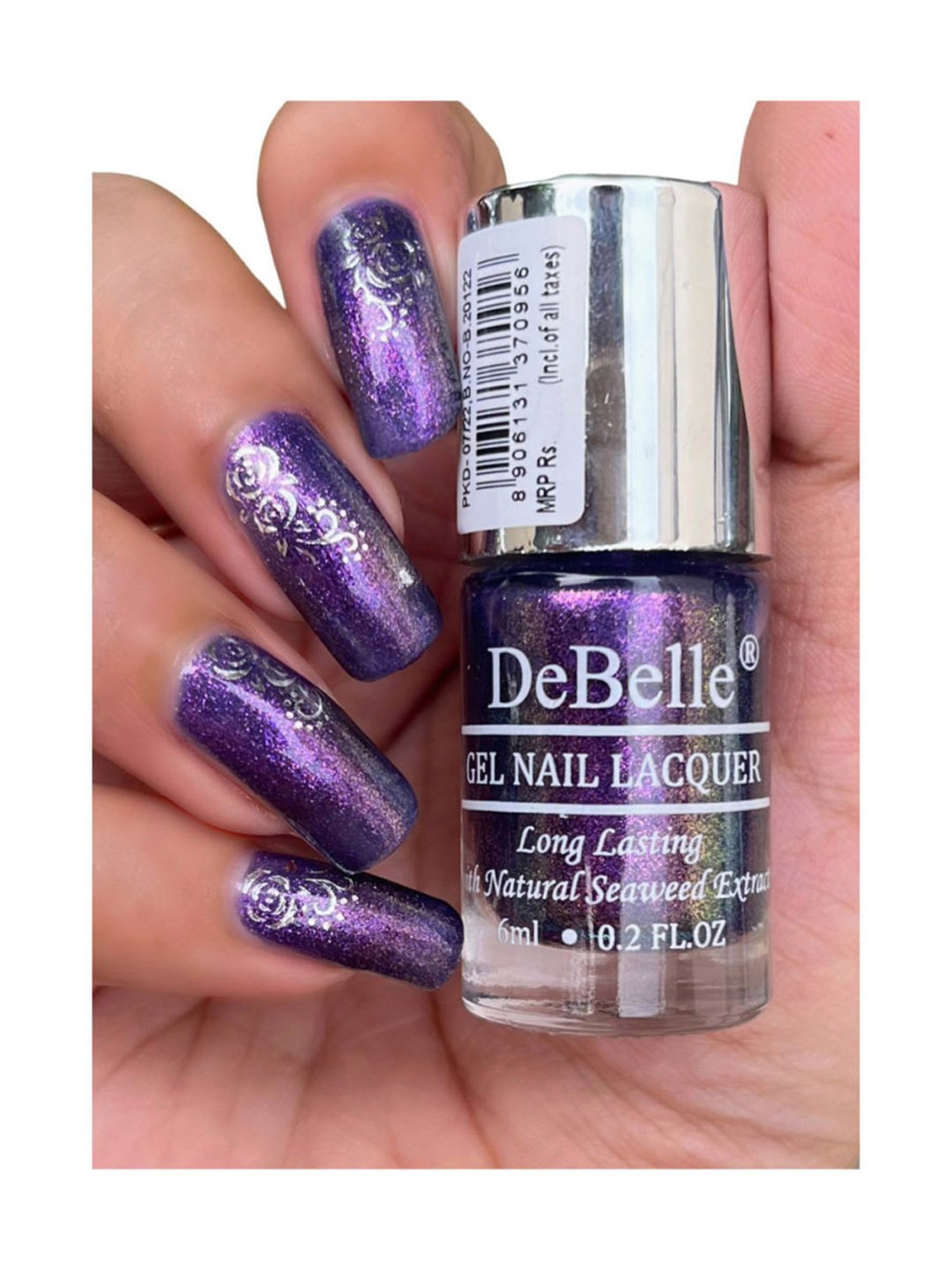 DeBelle Gel Nail Lacquer Delightful Daphne (Duo Holo Purple Glitter) - 6 ml