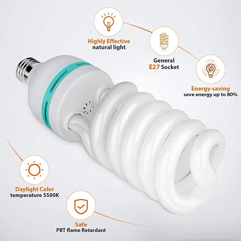 Softbox Lighting Kit Photography Studio Light with 20-inch X 28-inch Reflector and 2pcs 85W 5500K E27 Bulb, Professional Photo Studio Equipment for Portrait Fashion Photography Video, etc.