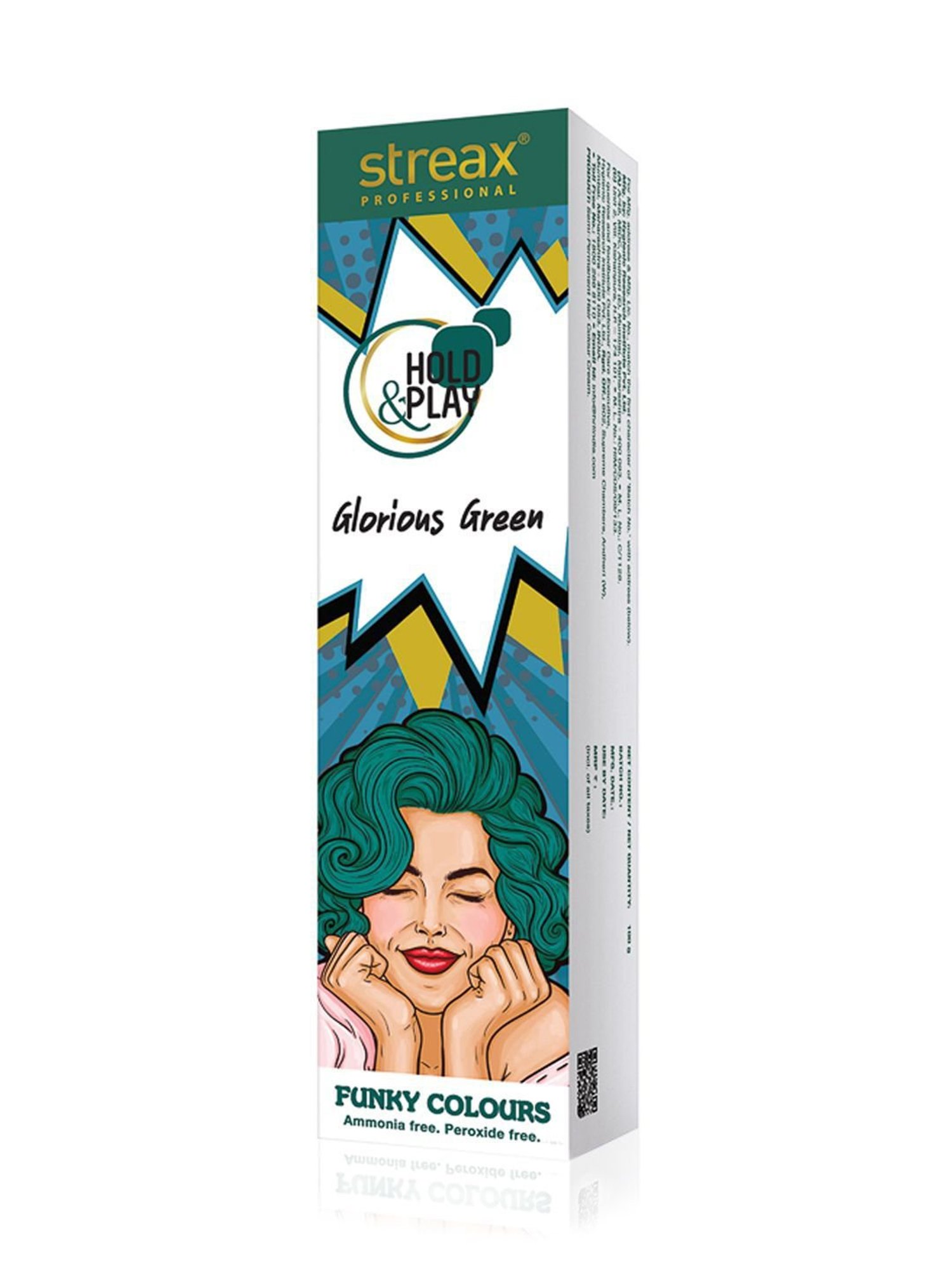 Streax Professional Hold & Play Funky Colours Glorious Green - 100 gm