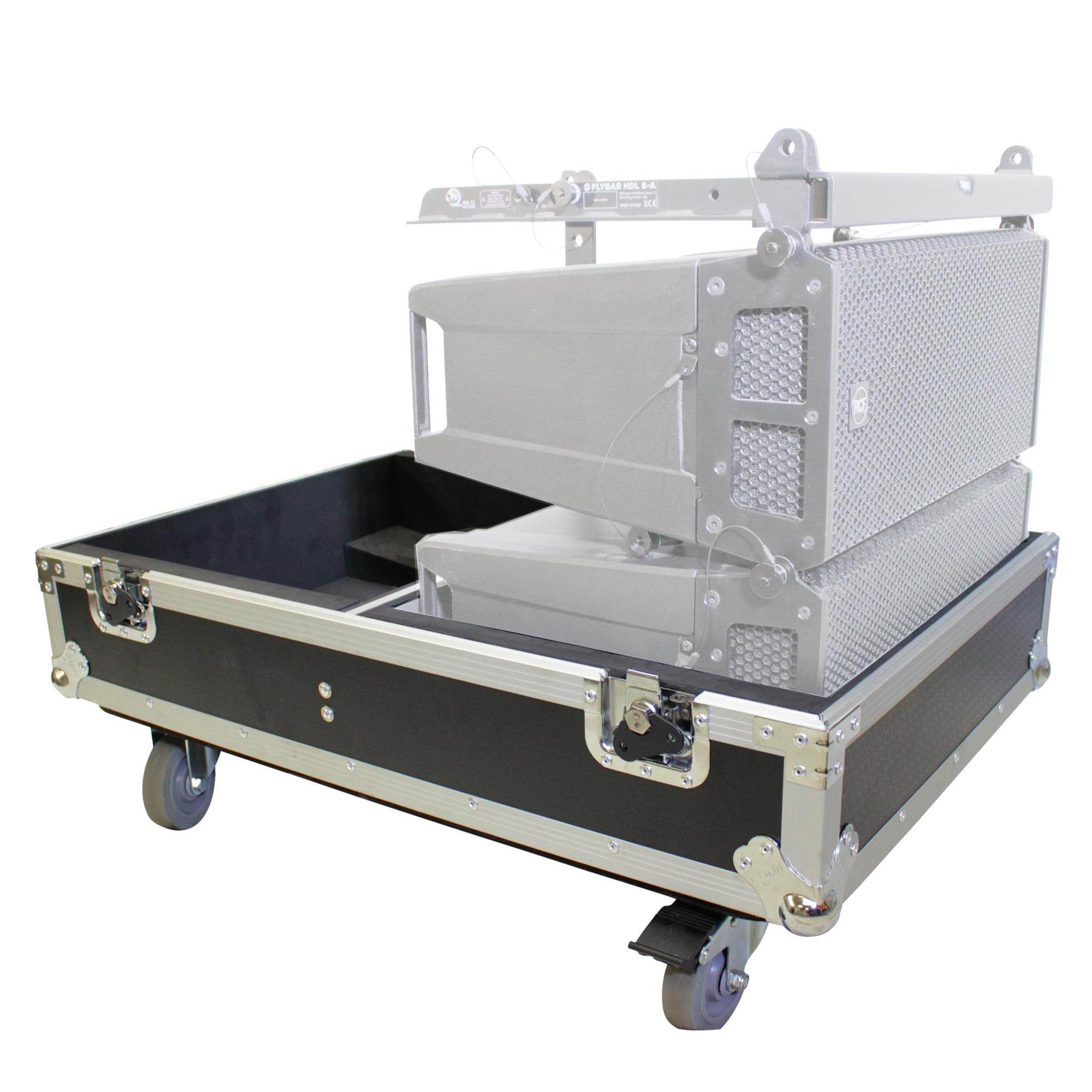 Line Array Flight Case for 4 RCF HDL6-A Speakers W/Wheels