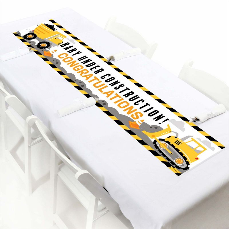 Big Dot of Happiness Dig It - Construction Party Zone - Baby Shower Decorations Party Banner