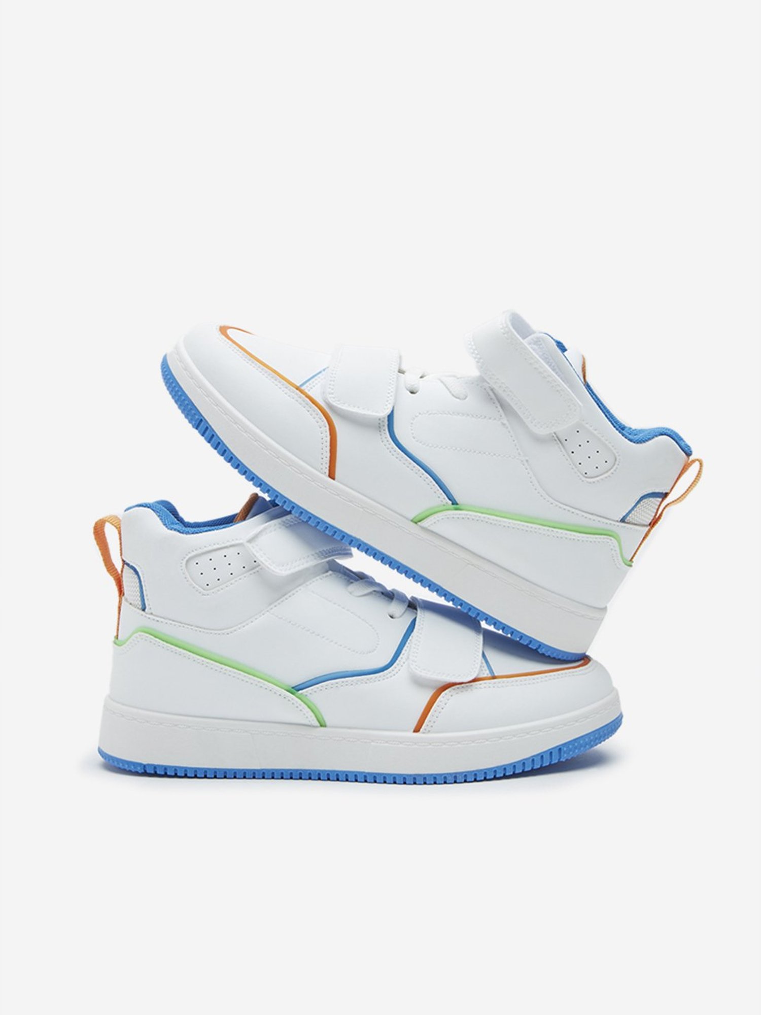 Yellow by Westside White Dual-Strap High-Top Boots