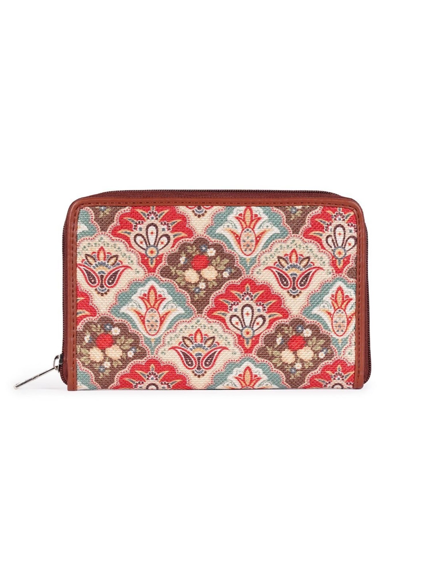 ZOUK Classic Multicolor Printed Zip around Wallet for Women