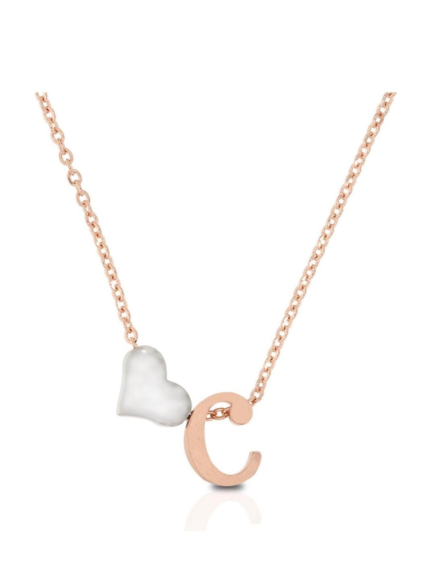 Anayra 92.5 Sterling Silver Initial Letter Charm Pendant without Chain for Women