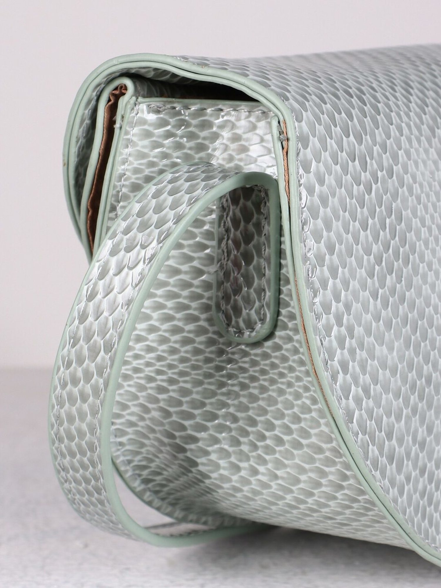 Allen Solly Green Textured Medium Sling Handbag