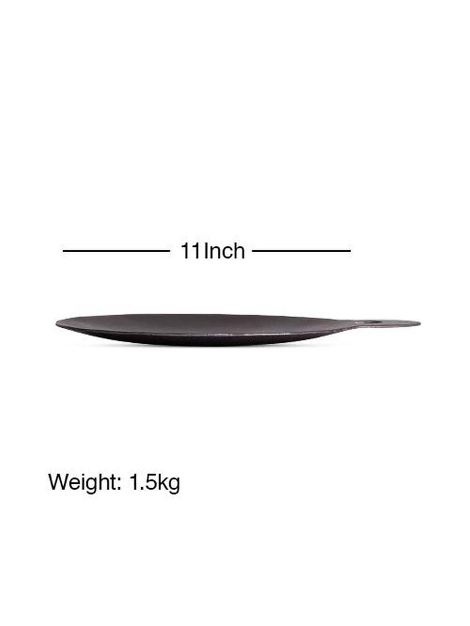 The Indus Valley Pre Seasoned Black Iron Dosa Tawa - Set of 1