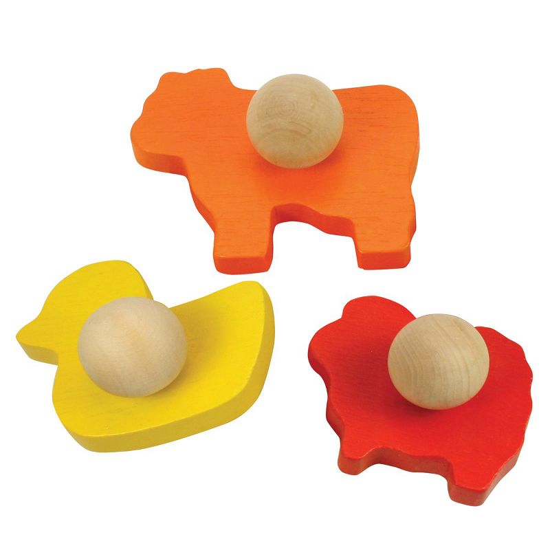 Bigjigs Toys Large Knob Animal Matching 5 Pce Puzzle